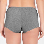 Women Grey Solid Boy Shorts SS04-0105-STGML