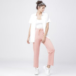 Women Pink Solid Regular-Fit Track Pants